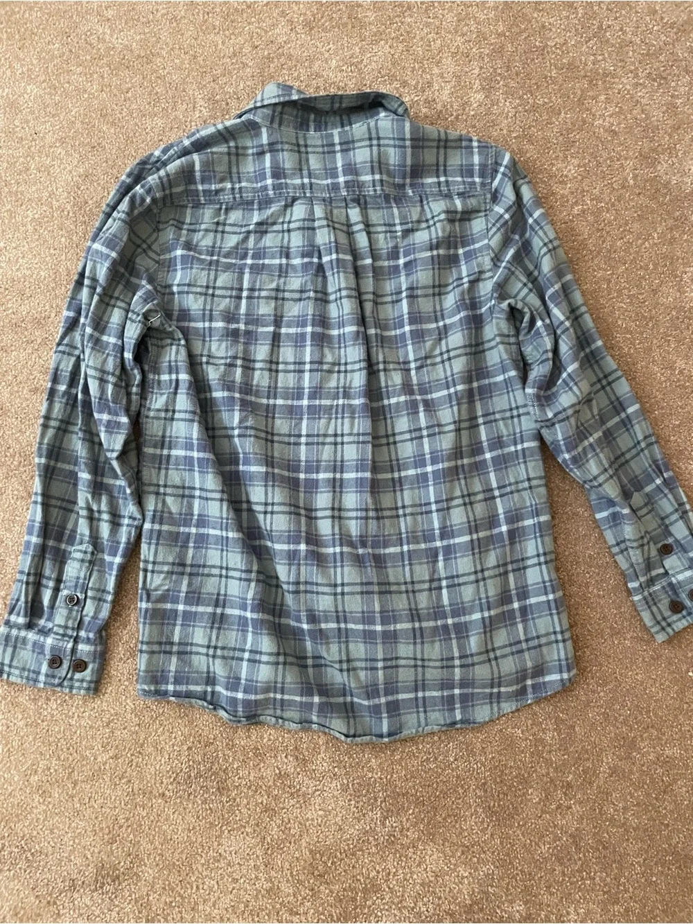 Katin children’s XL Blue and Green Plaid Button-Down Shirt